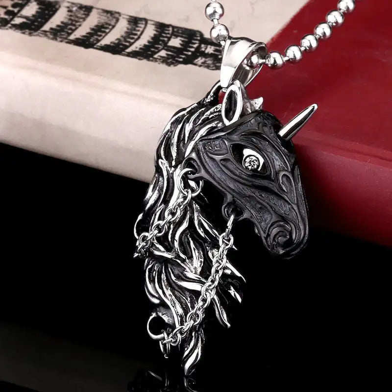 Zodiac Horse Necklace β Titanium Steel Jewelry