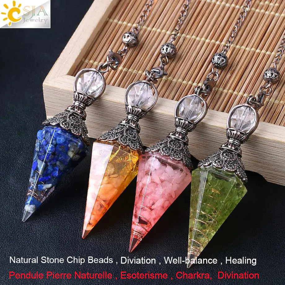 Chakra Pendulum Crystals – Energy Alignment Tool