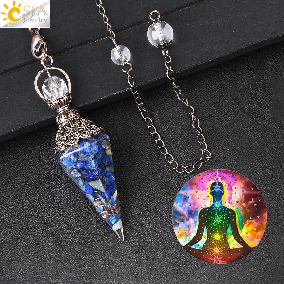 Chakra Pendulum Crystals โ Energy Alignment Tool