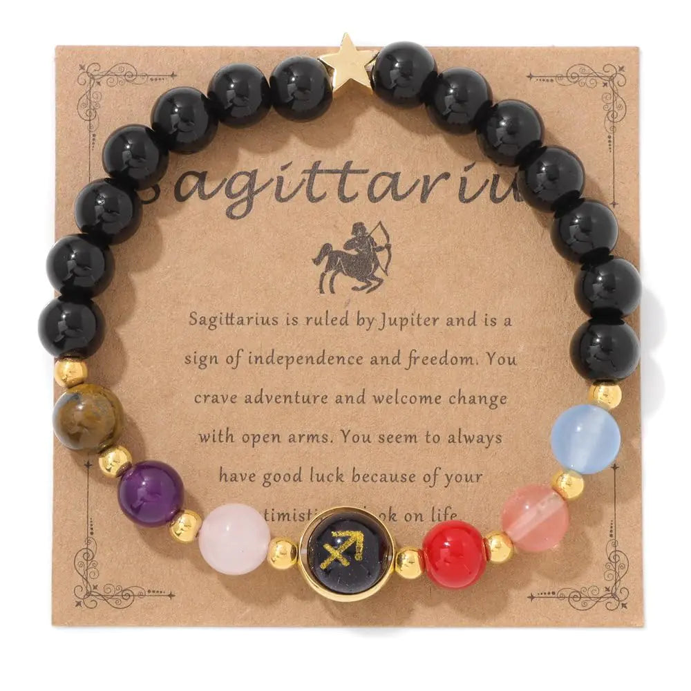 Sagittarius Zodiac Crystal Bracelet β Birthstone Energy π«