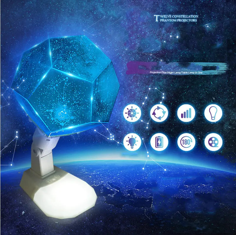 Romantic Zodiac Projector Lamp – Starry USB Night Light