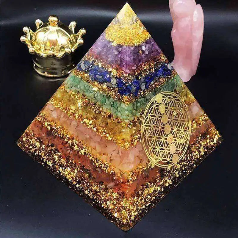 7 Chakra Orgonite Pyramid โ Spiritual Awakening Tool