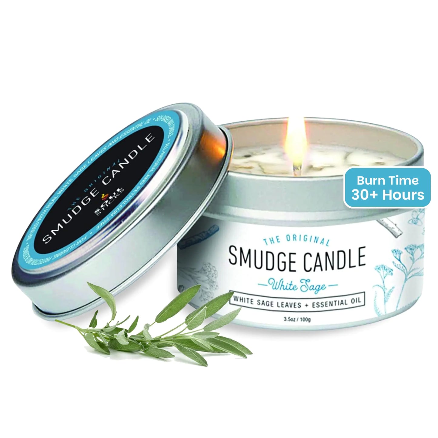 White Sage Smudge Candle β Energy Cleanse for All Signs