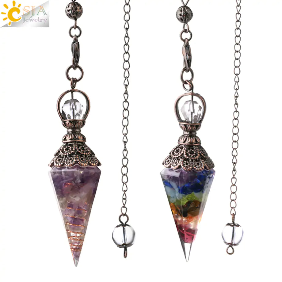 Chakra Pendulum Crystals – Energy Alignment Tool