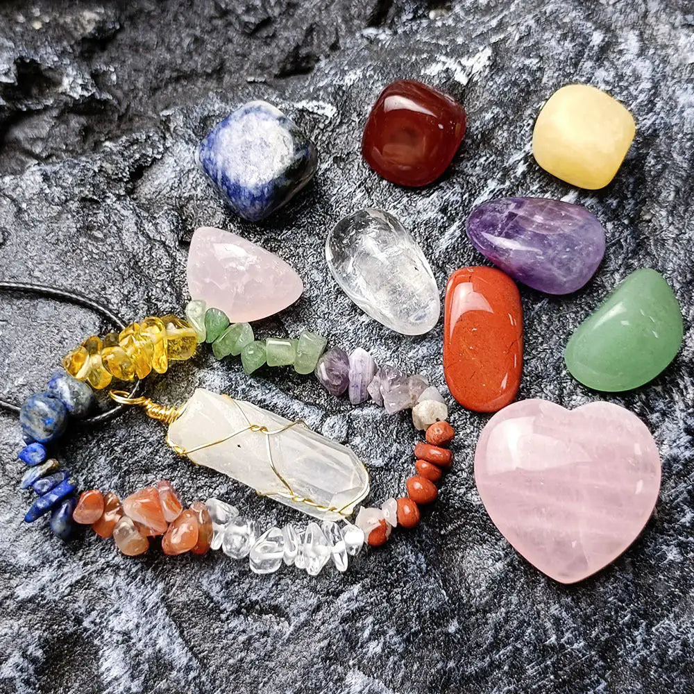 Crystal Jade Chakra Set β Love & Healing Energy Gift