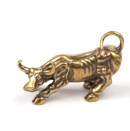 Taurus Zodiac Mini Bull Figurine β Brass Retro Charm π