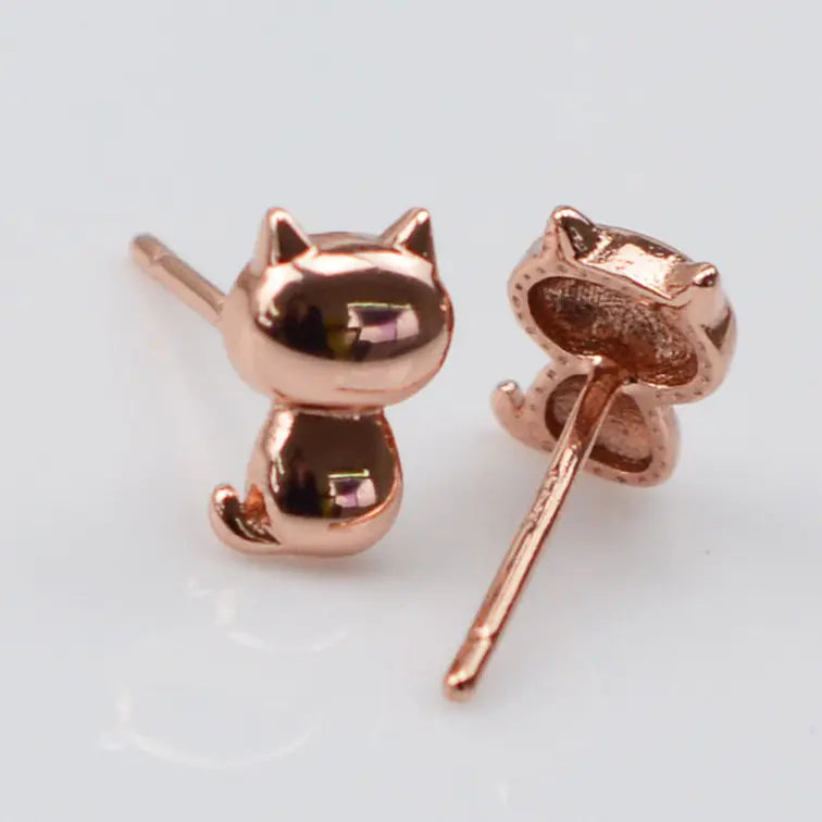 925 Silver Zodiac Cat Earrings – Hypoallergenic & Stylish
