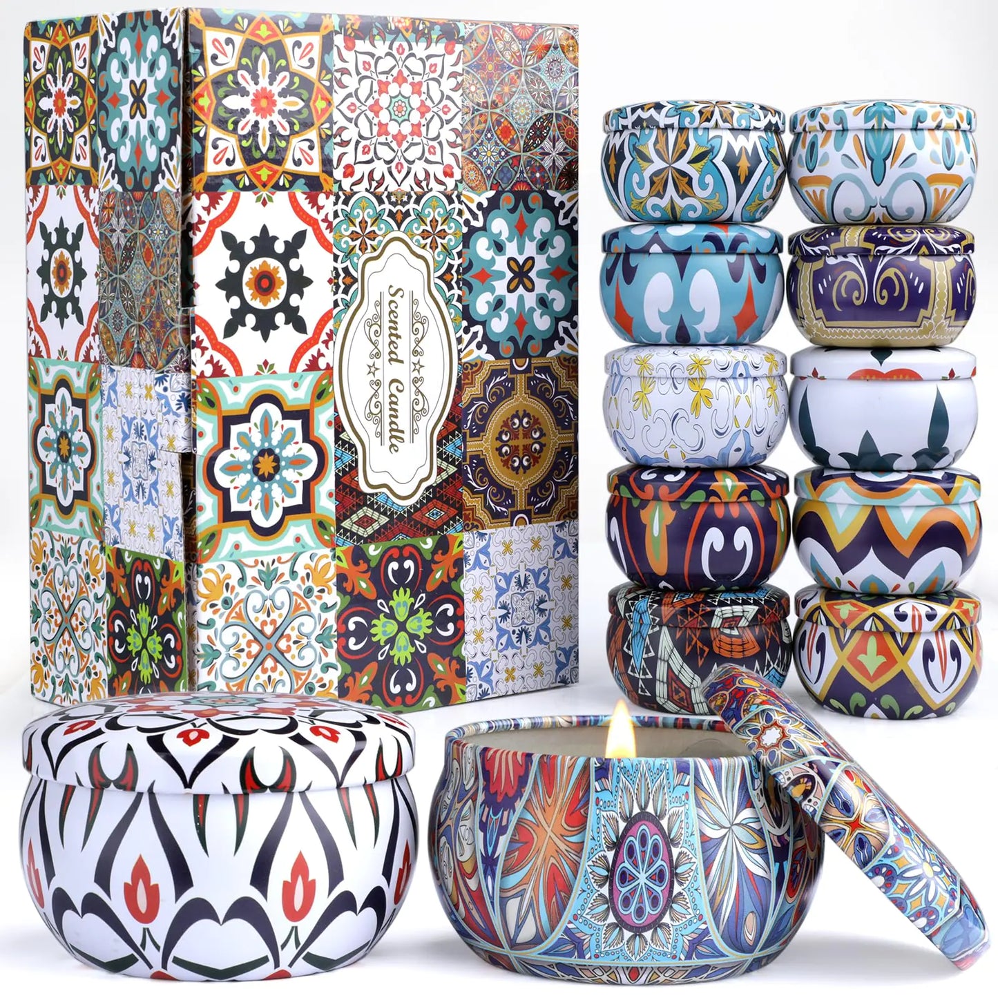 Aromatherapy Bliss β 12 Scented Soy Candles Gift Set π