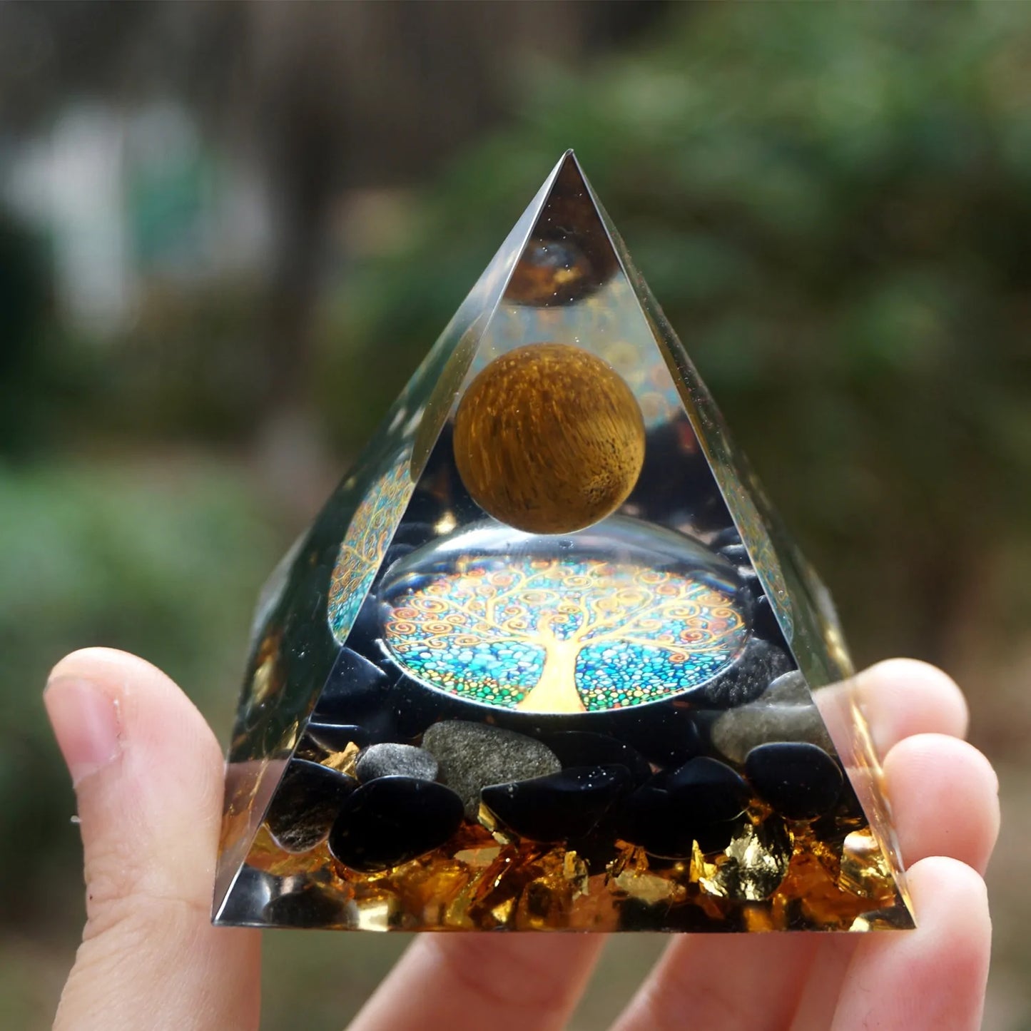 Orgonite Obsidian Pyramid โ Energy Cleanse for All Signs