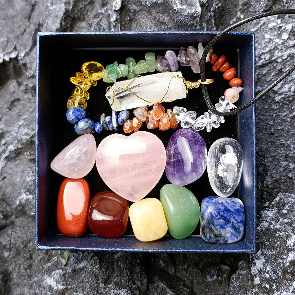 Crystal Jade Chakra Set β Love & Healing Energy Gift