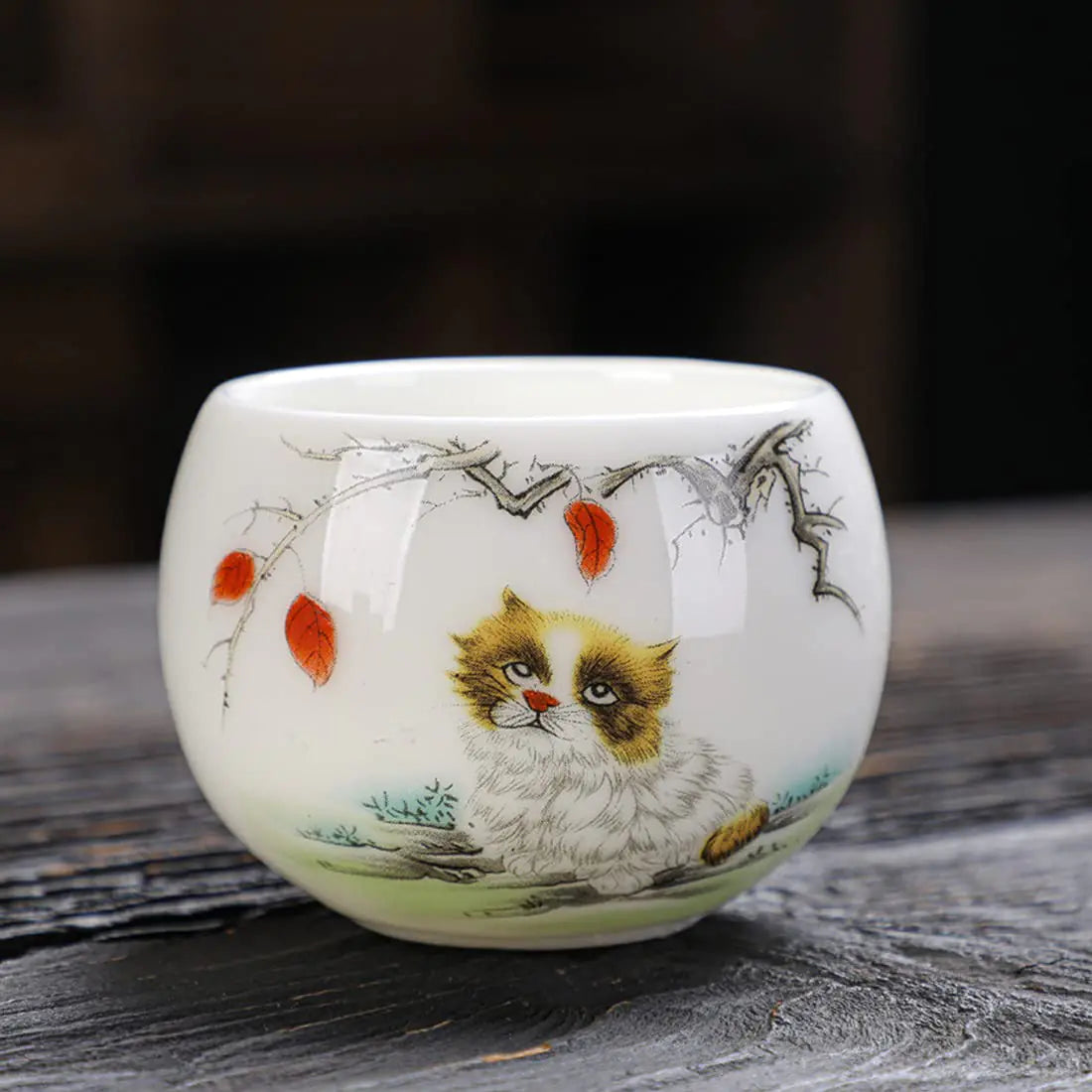 Dog Zodiac Jade Teacup β 150ml Suet Porcelain Cup π