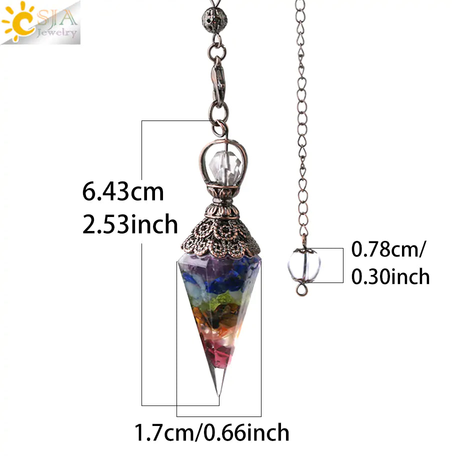 Chakra Pendulum Crystals – Energy Alignment Tool