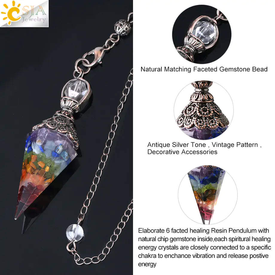 Chakra Pendulum Crystals – Energy Alignment Tool
