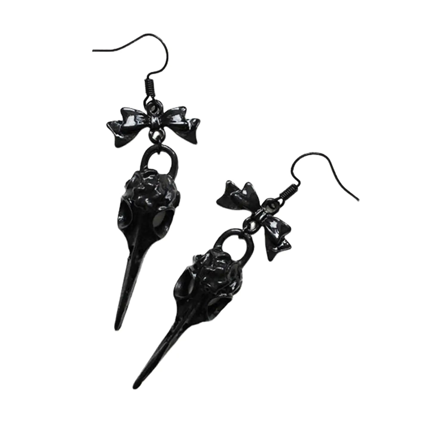 Gothic Raven Crystal Earrings β Mystic Witch Drop Jewelry