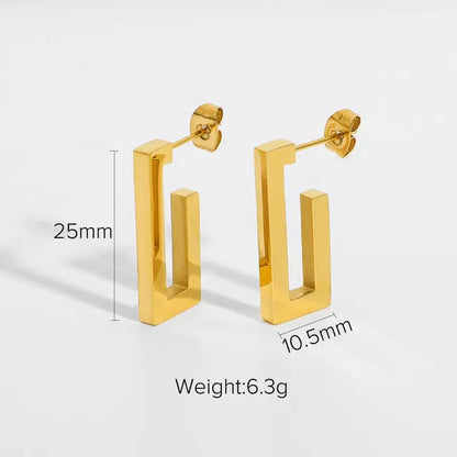 18K Gold Plated Hoop Earrings – Lightweight & Chic ✨