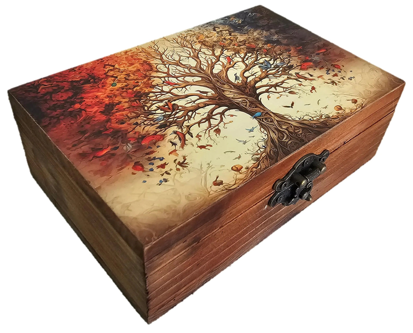Tree of Life Wooden Jewelry Box – Spiritual Keepsake Case