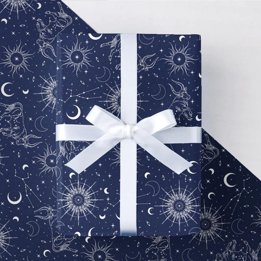Taurus Zodiac Gift Wrap – Starry Sky Paper Roll ♉✨