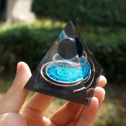 Orgonite Obsidian Pyramid – Energy Cleanse for All Signs