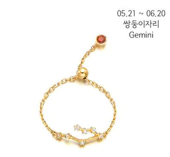 S925 Silver Zodiac Ring – Minimalist Style for Women