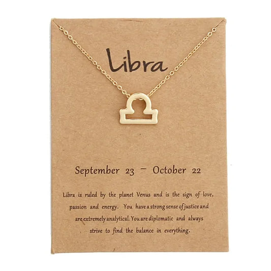Gold Zodiac Pendant Necklace – Choose Your Star Sign ✨