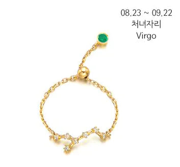 S925 Silver Zodiac Ring – Minimalist Style for Women