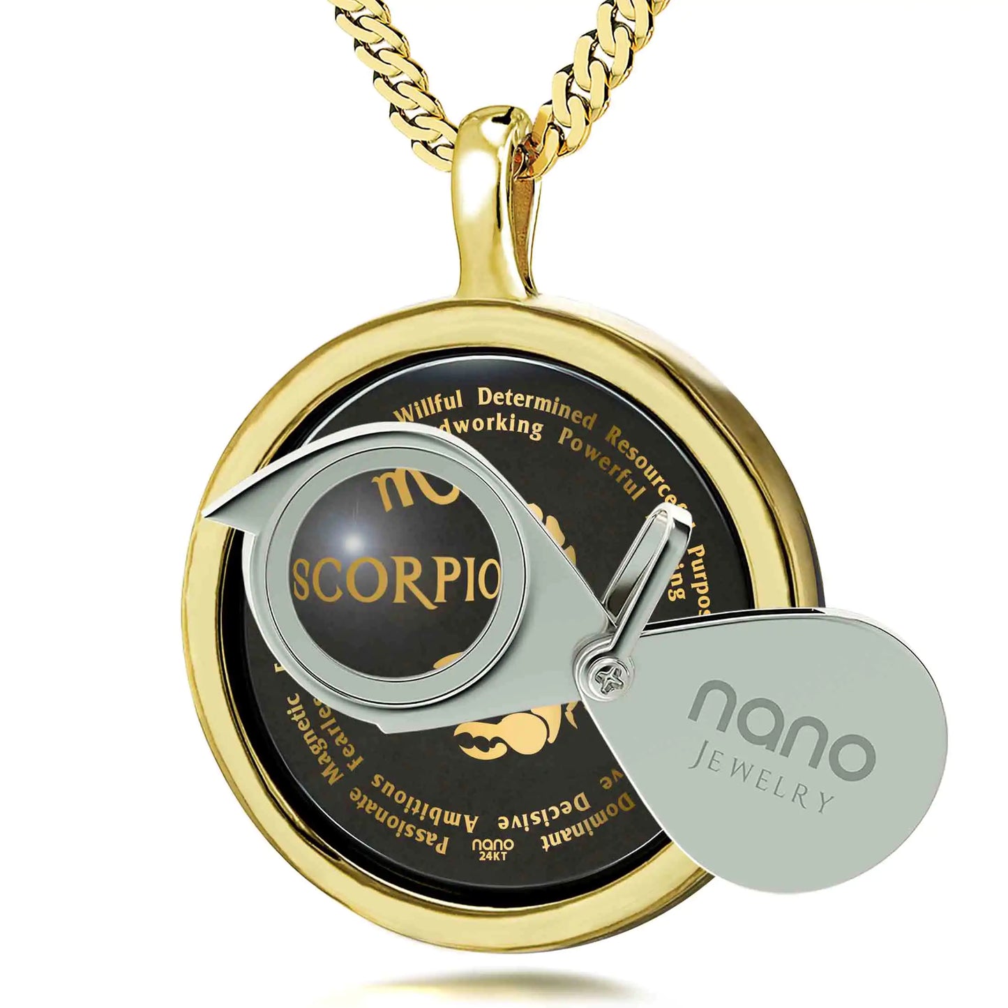 Scorpio Gold Zodiac Necklace – 24K Astrology Gift ✨