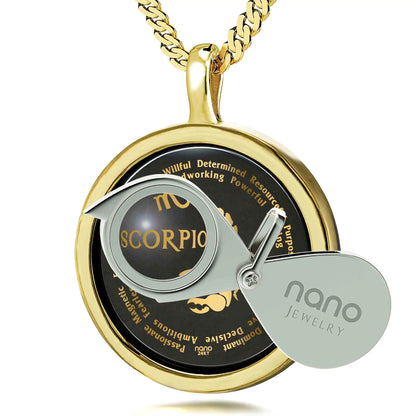 Scorpio Gold Zodiac Necklace – 24K Astrology Gift ✨
