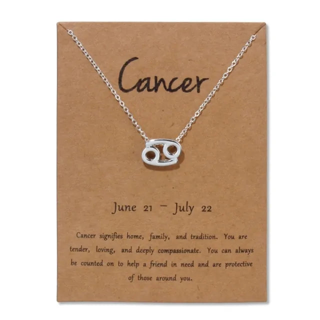Gold Zodiac Pendant Necklace – Choose Your Star Sign ✨