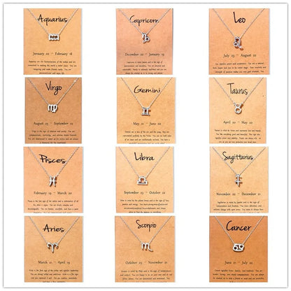 Gold Zodiac Pendant Necklace – Choose Your Star Sign ✨