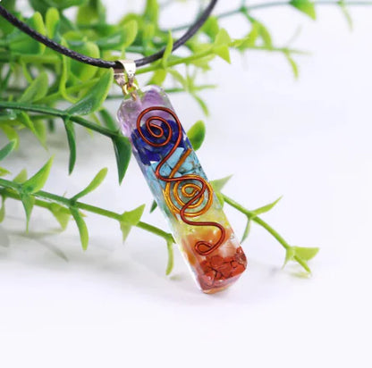 Rainbow Chakra Necklace – Healing Crystals for Balance