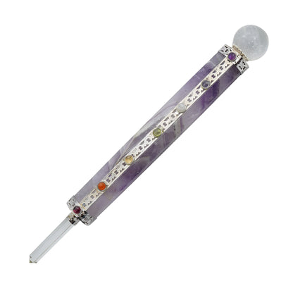 Amethyst Chakra Healing Wand – Balance & Cleanse Energy