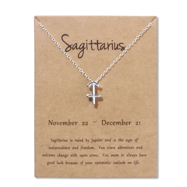 Gold Zodiac Pendant Necklace – Choose Your Star Sign ✨