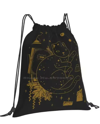 Mystic Black Cat Backpack – Witchy School & Magic Bag