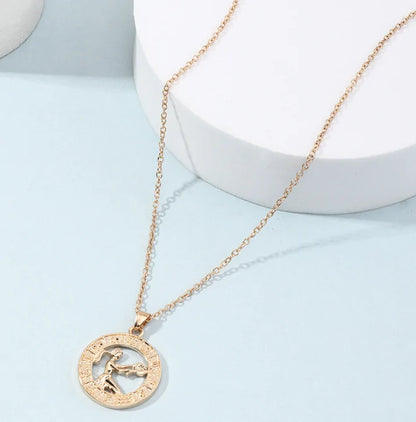 Fortune Zodiac Necklace – Bold Copper Astrological Charm 🔮
