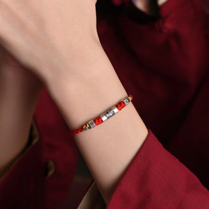 Pure Silver Zodiac Red Rope Bracelet – 925 Silver Charm