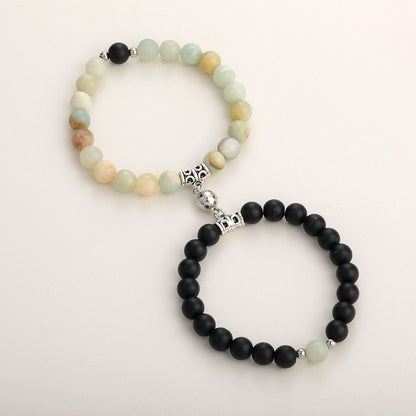 Magnetic Couple Bracelets – Natural Stone Love Gift 💫