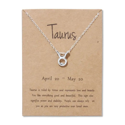 Gold Zodiac Pendant Necklace – Choose Your Star Sign ✨