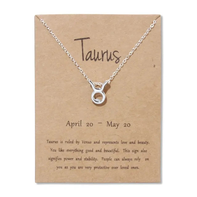 Gold Zodiac Pendant Necklace – Choose Your Star Sign ✨