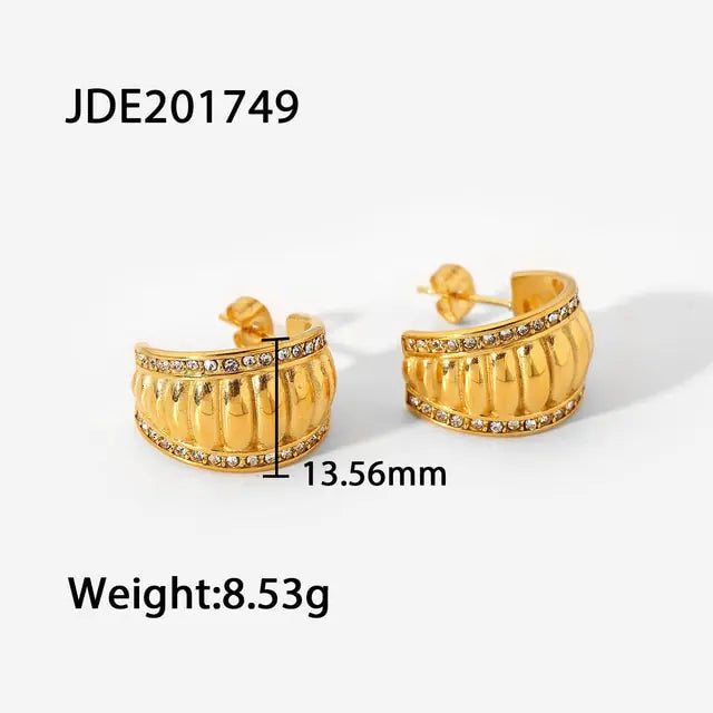 18K Gold Plated Hoop Earrings – Lightweight & Chic ✨