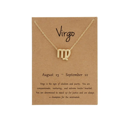 Gold Zodiac Pendant Necklace – Choose Your Star Sign ✨