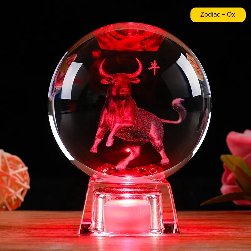 Zodiac Crystal Ball – Glowing Horoscope Decor Gift ✨