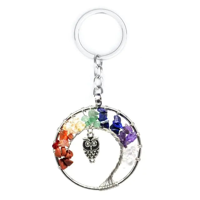 7 Chakra Tree of Life Keychain – Energy Aligned Charm