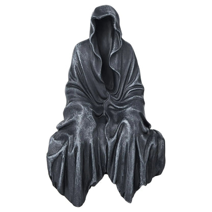 Mystic Gothic Resin Statue – Black Robe Shelf Decor 5.1"