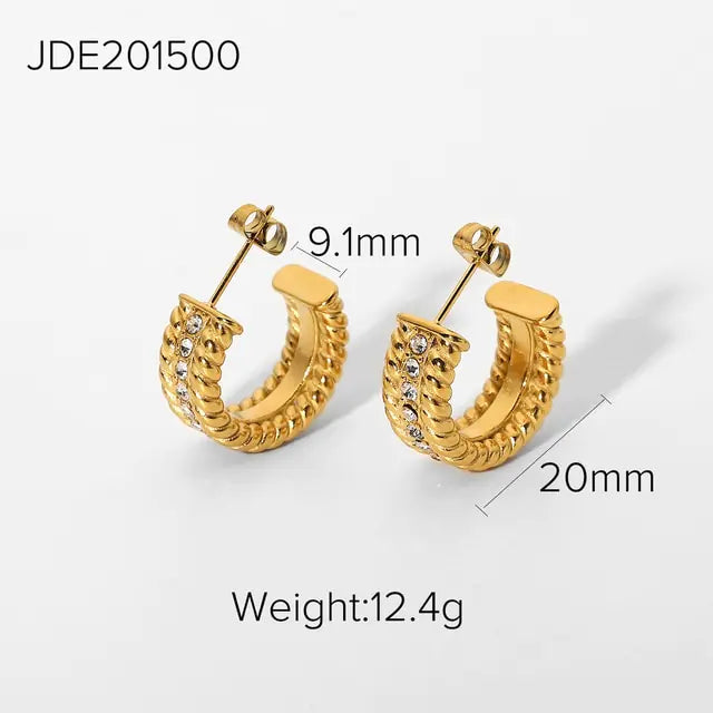 18K Gold Plated Hoop Earrings – Lightweight & Chic ✨