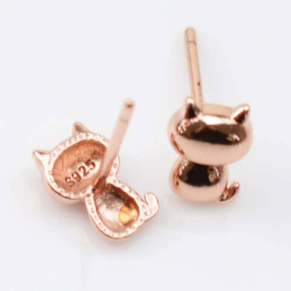 925 Silver Zodiac Cat Earrings – Hypoallergenic & Stylish