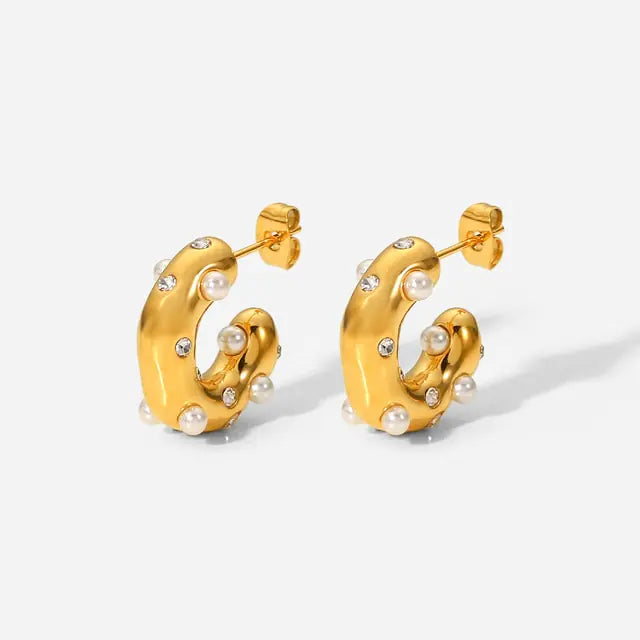 18K Gold Plated Hoop Earrings – Lightweight & Chic ✨