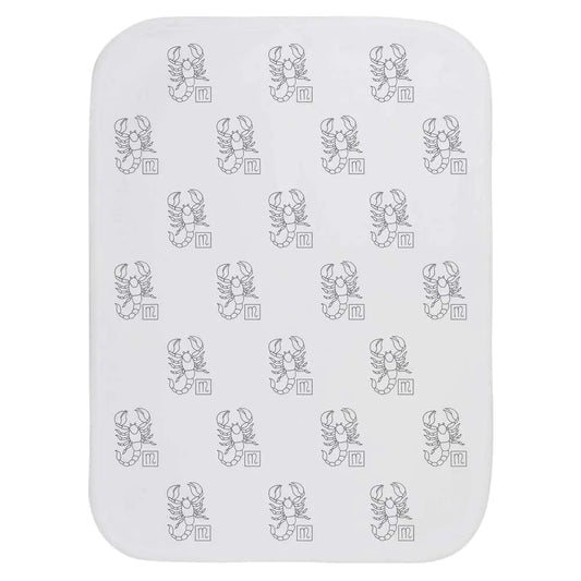 Scorpio Baby Burp Cloth – Zodiac Fleece Wash Towel ♏