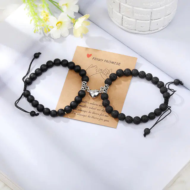 Magnetic Couple Bracelets – Natural Stone Love Gift 💫