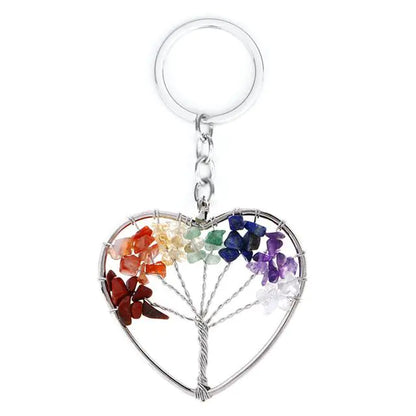 7 Chakra Tree of Life Keychain – Energy Aligned Charm