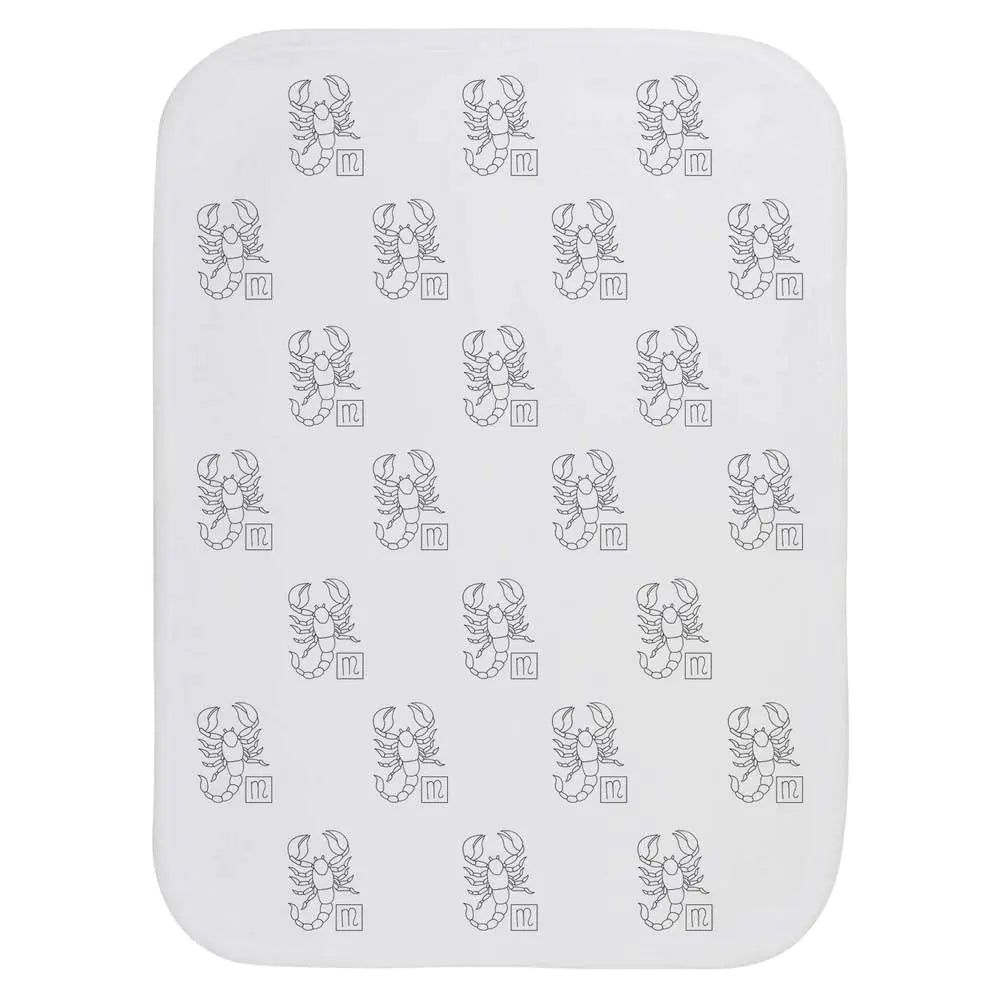 Scorpio Baby Burp Cloth – Zodiac Fleece Wash Towel ♏